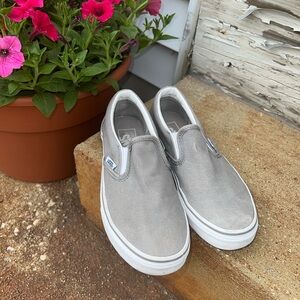 Vans Light Gray Slip-On Shoes